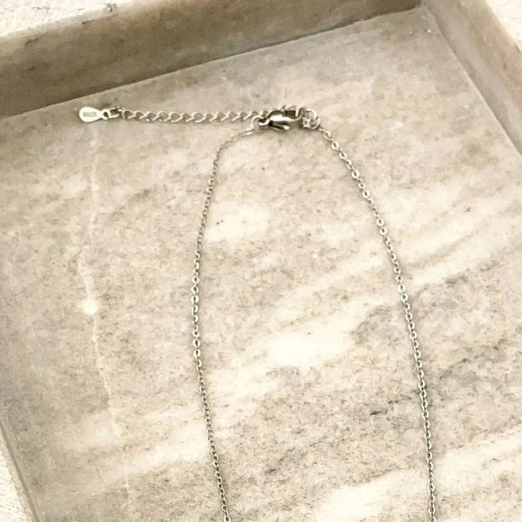 925 Sterling Silver Rose Pendant Necklace Flower Necklace - Picture 3 of 3